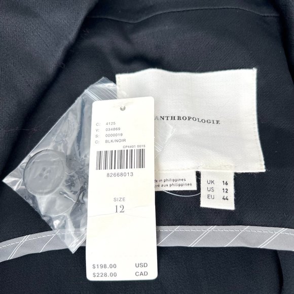 Anthropologie Blazer Romper in Black NWT - Picture 7 of 7